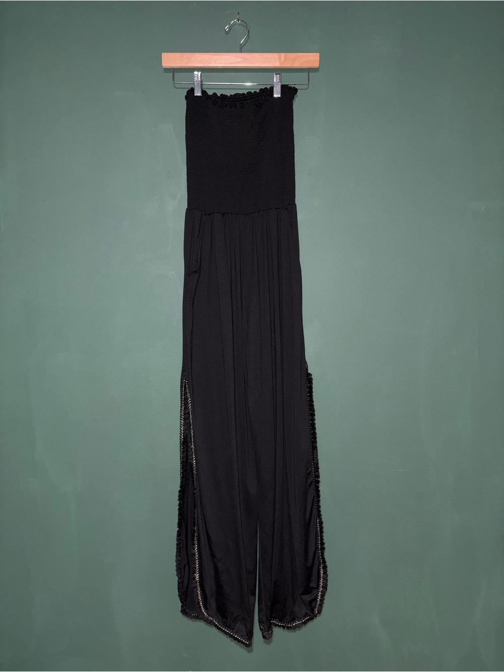 Peixoto Harriet Tassel-Trimmed Smocked Jumpsuit - Picture 4 of 7